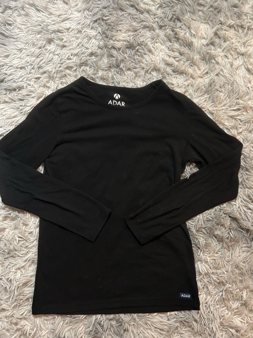 ADAR Women's Long Sleeve Black Tee